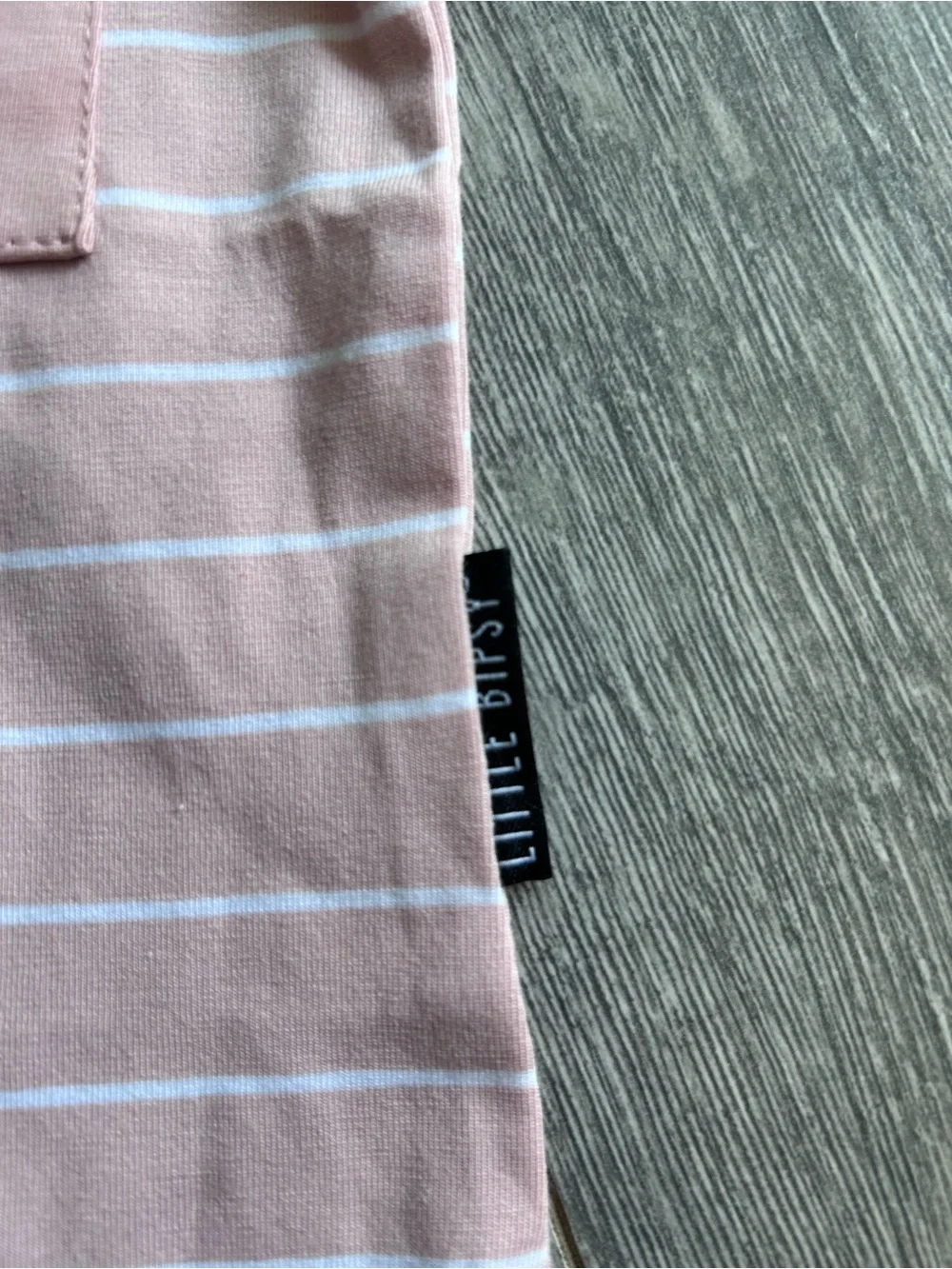 Little Bipsy Light Pink & White Striped Tank Top with Pocket